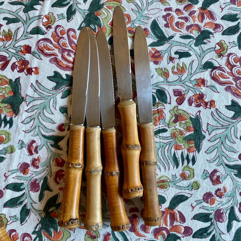 Lot de 5 couteaux bambou