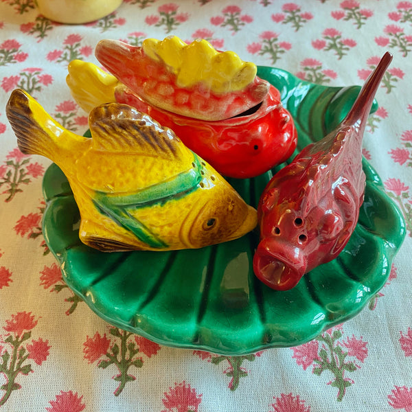 Ensemble Salière poivrière moutardier vintage