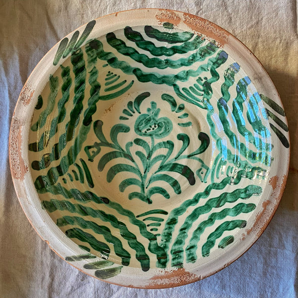 Saladier artisanal terre cuite vernissée