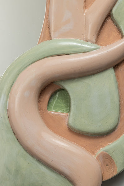 Miroir RACINES (vert et rose )