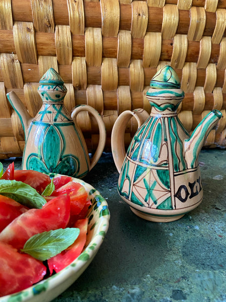 Set huile/vinaigre céramique italienne