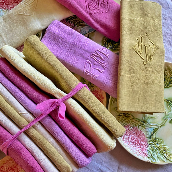 Lot « Paloma » 12 serviettes anciennes