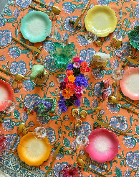 6 assiettes vintage fleurs
