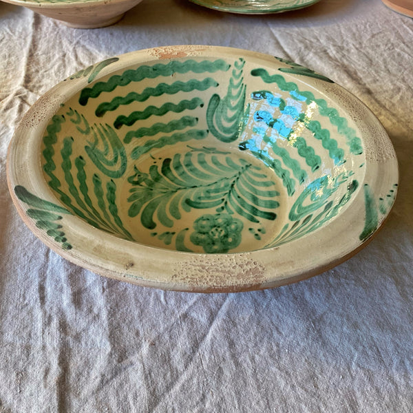 Saladier artisanal terre cuite vernissée