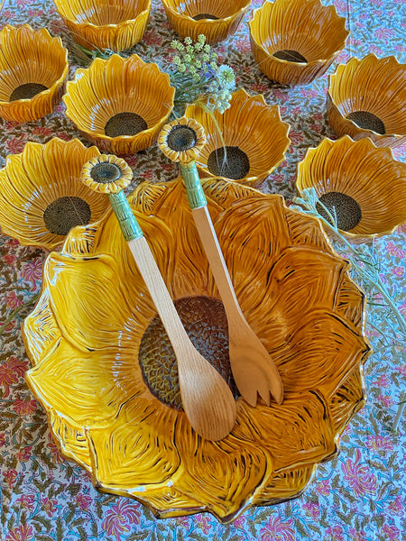 Grand saladier vintage tournesol