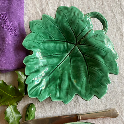 Plat feuille Sarreguemines