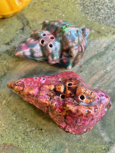 Salière poivrière coquillages