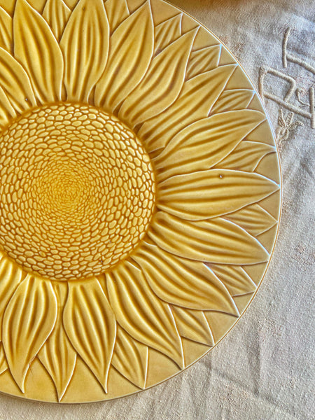 Plat faïence d’art tournesol 🌻