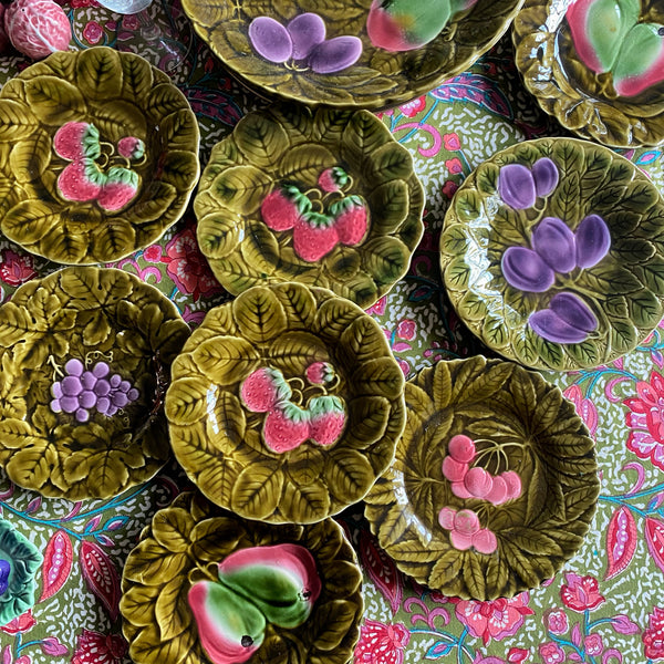 Lot de 8 assiettes barbotine Sarreguemines