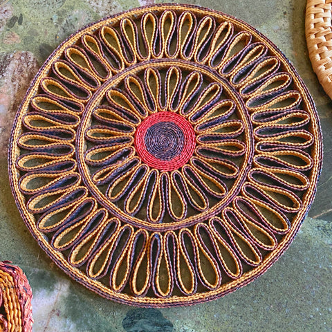 Dessous de plat paille 1970
