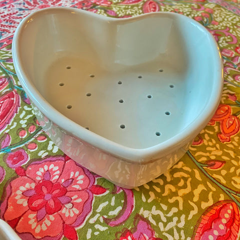 Coeur vintage faisselle