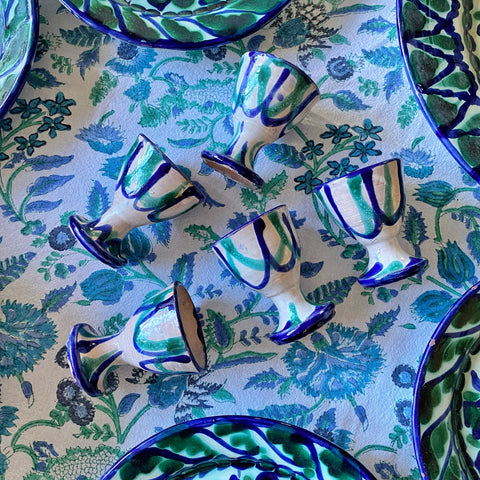 Ensemble de 5 coquetiers artisanaux