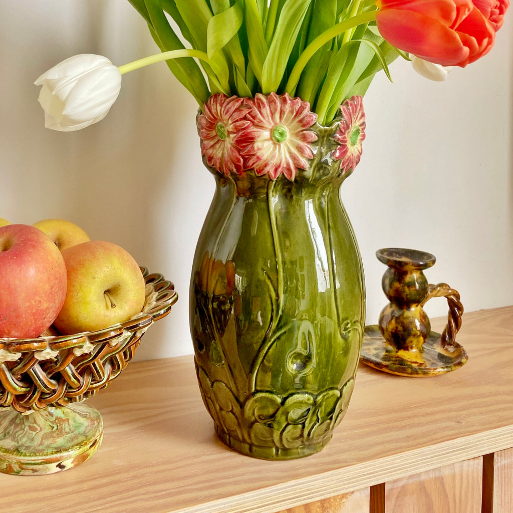 Vase debut XXeme barbotine