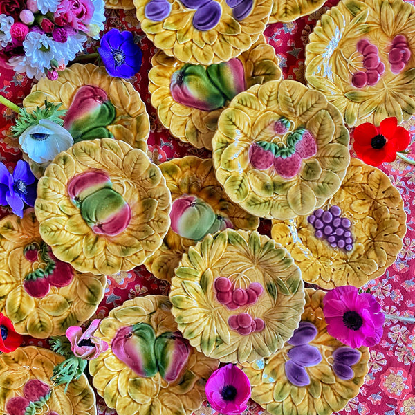 Lot de 12 assiettes barbotine Sarreguemines