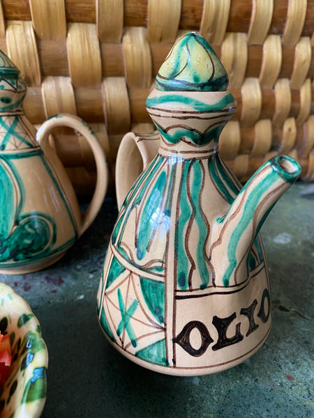 Set huile/vinaigre céramique italienne