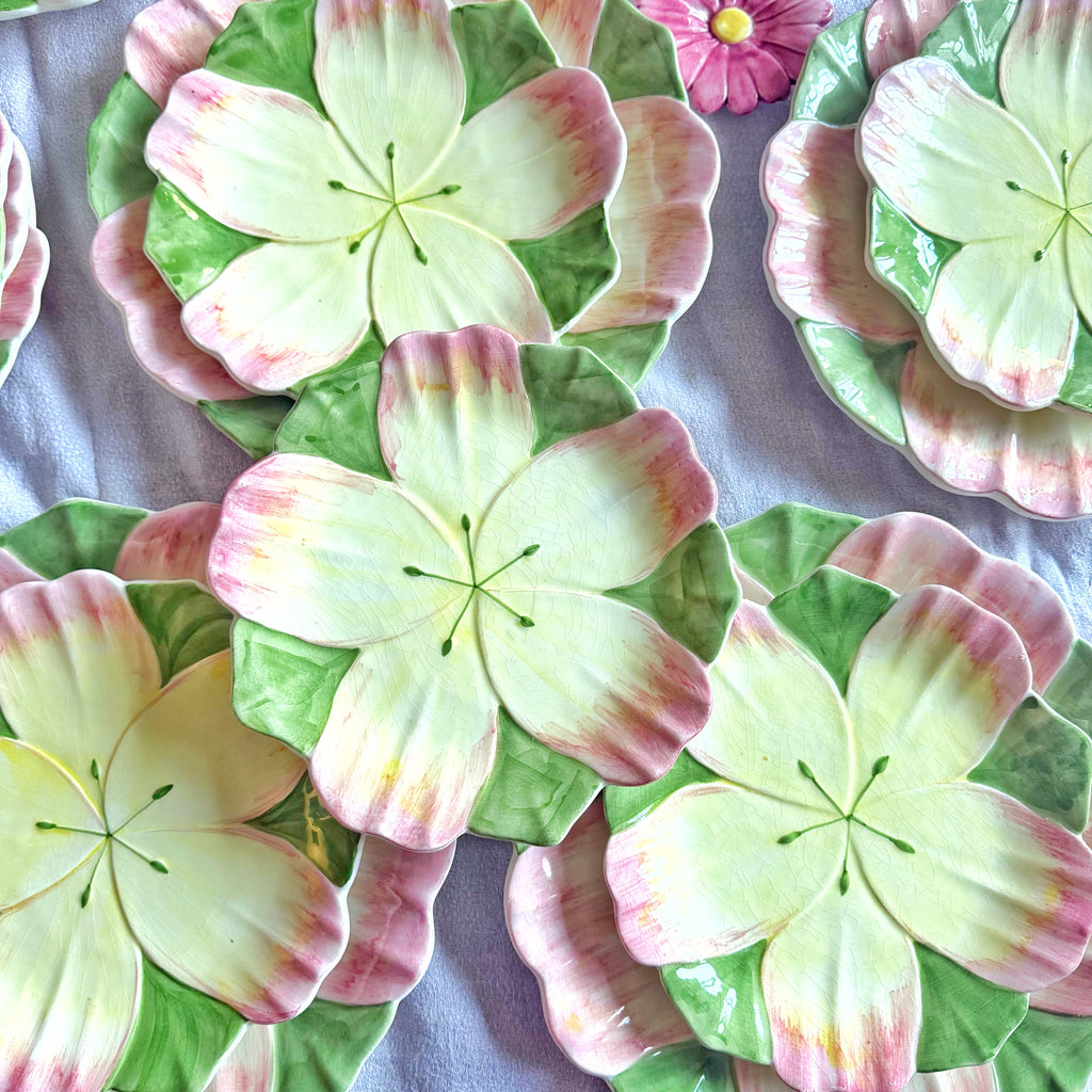 6 assiettes à dessert fleurs