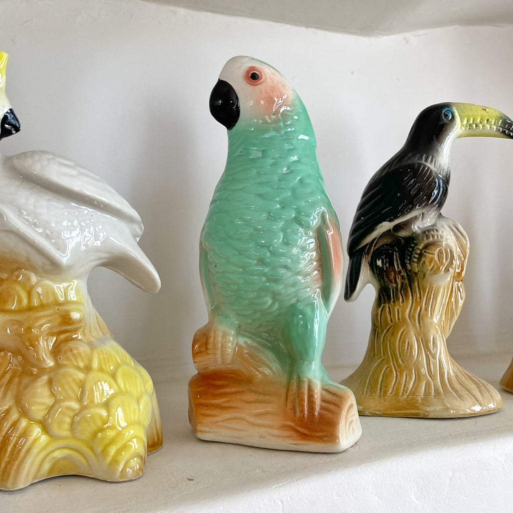 Perroquet vintage céramique