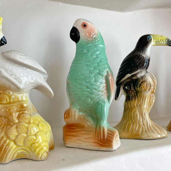 Perroquet vintage céramique