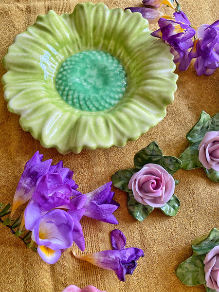 Coupelle fleur verte
