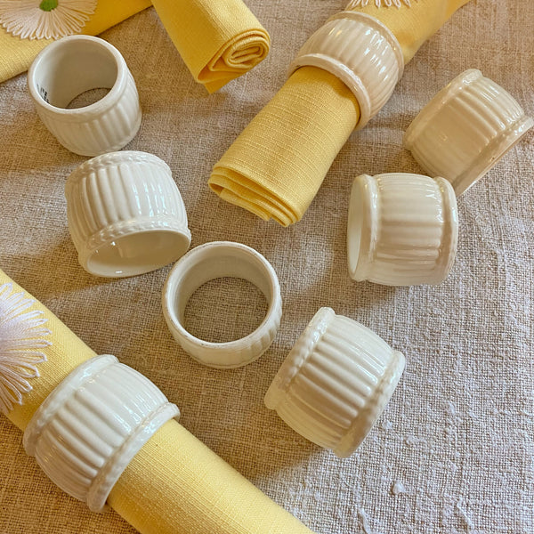 8 ronds serviettes céramique