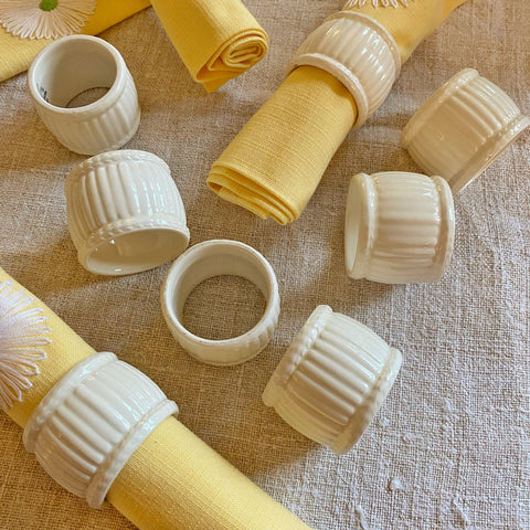 8 ronds serviettes céramique