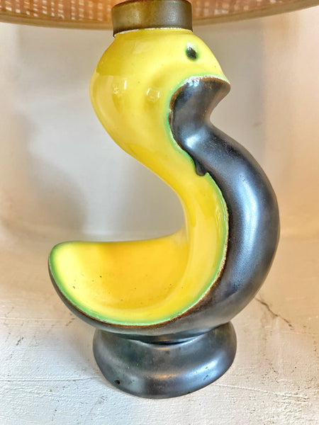 Lampe bicolore poussin 1950