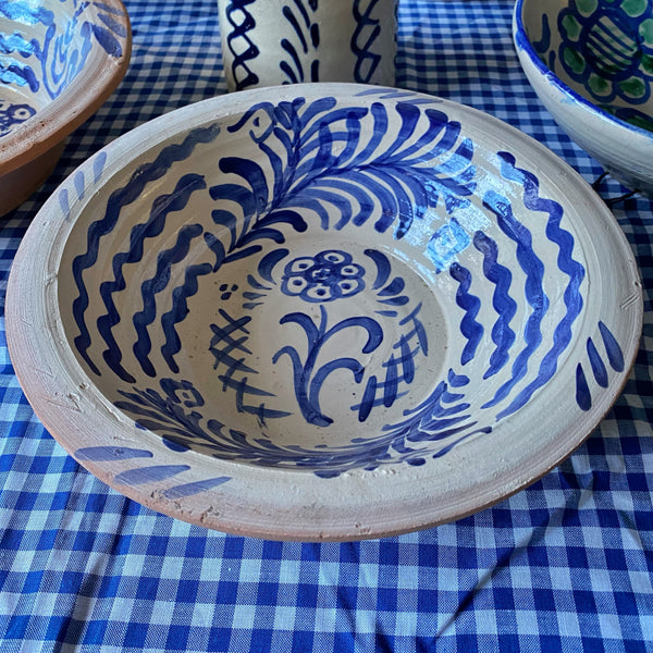 Saladier artisanal terre cuite vernissée