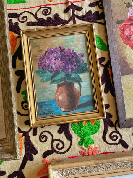 Nature morte bouquet de violettes
