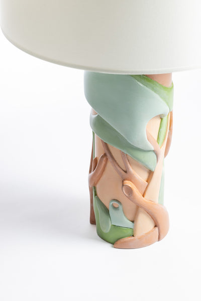 Lampe RACINES (vert et rose)