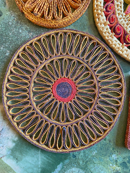 Dessous de plat paille 1970