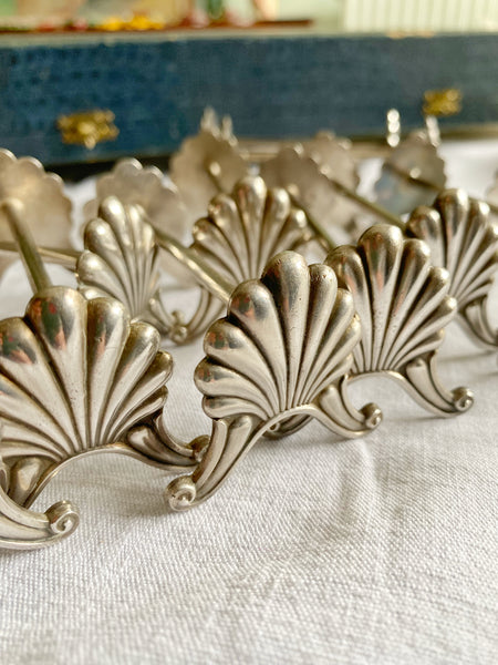 12 porte couteaux coquilles art deco
