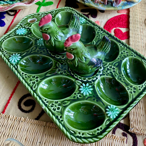 Plat à oeufs vintage