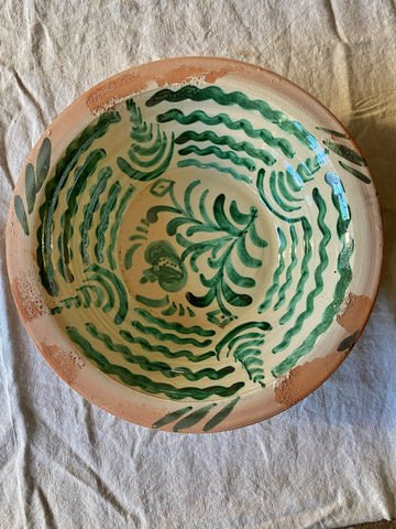 Saladier artisanal terre cuite vernissée