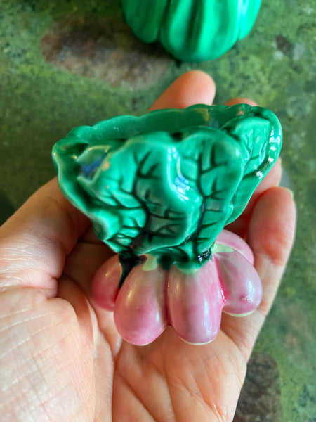 Paire de coquetiers anciens radis