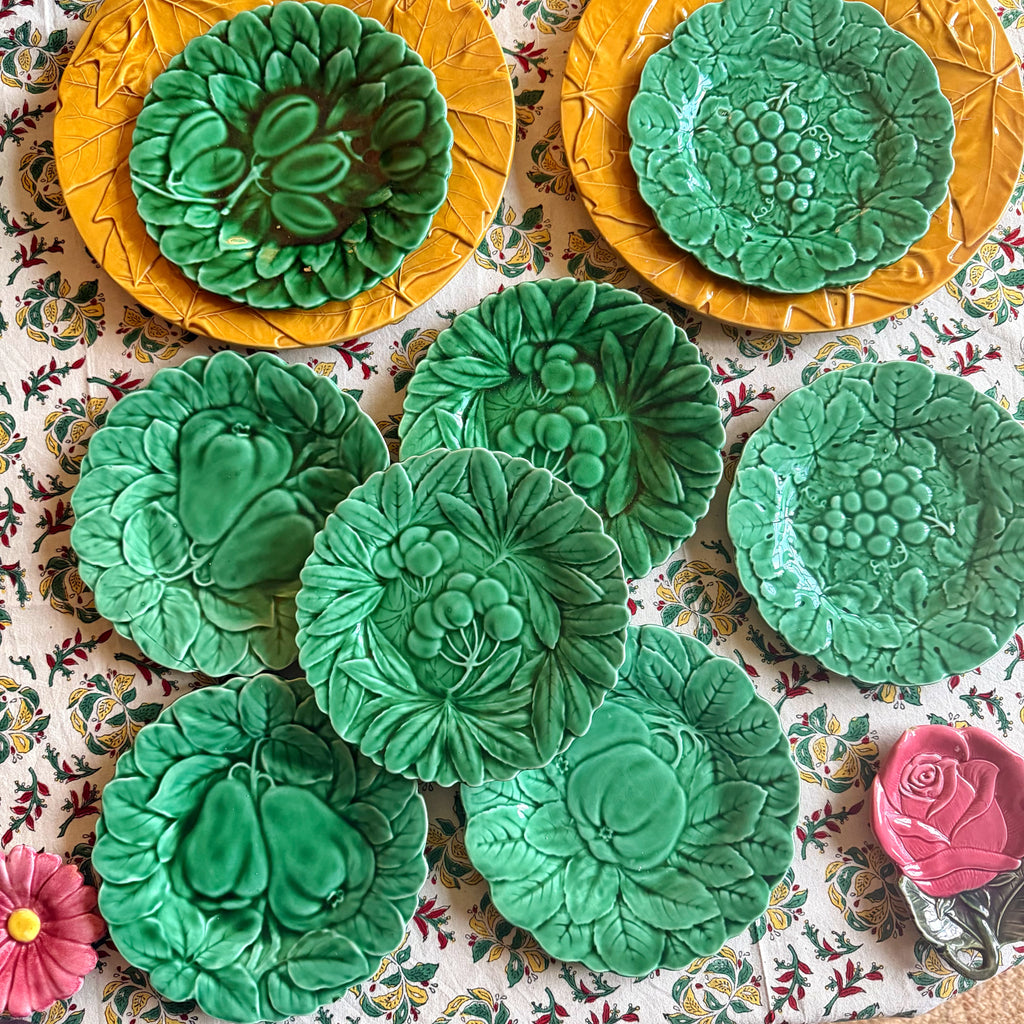 8 assiettes barbotine Sarreguemines
