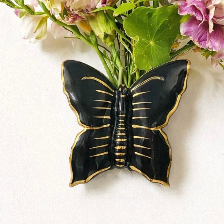 Vase papillon mural art deco