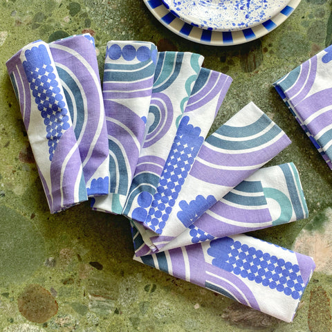 8 serviettes vintage