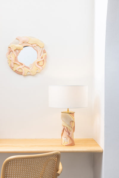 Miroir RACINES (crème et jaune)