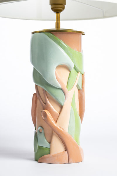 Lampe RACINES (vert et rose)