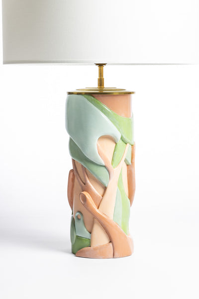 Lampe RACINES (vert et rose)
