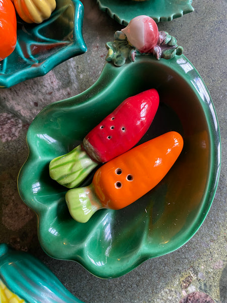 Salière poivrière vintage radis