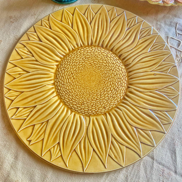 Plat faïence d’art tournesol 🌻
