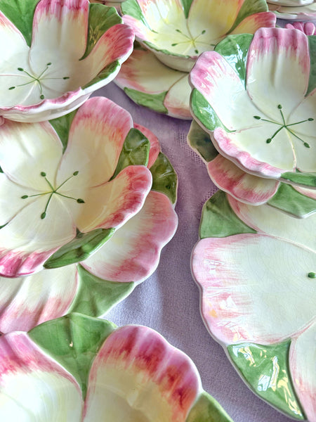 6 assiettes creuses fleurs