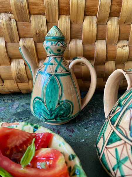 Set huile/vinaigre céramique italienne
