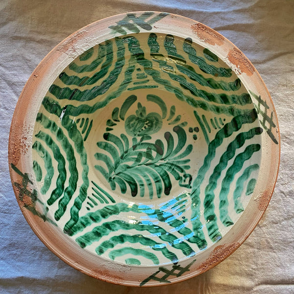 Saladier artisanal terre cuite vernissée