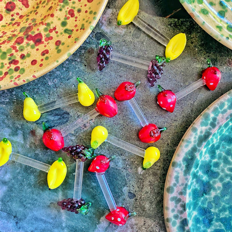 10 porte-couteaux en verre murano
