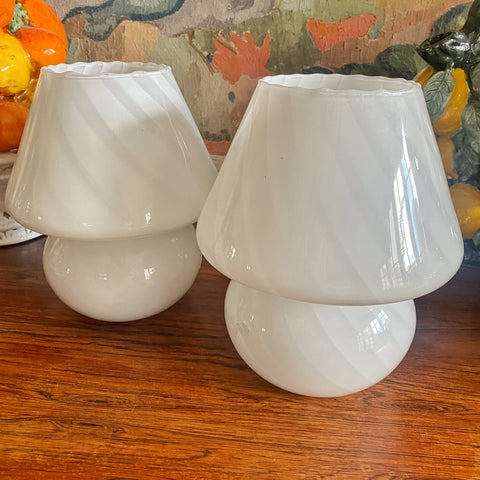 Paire de lampes champignons Murano