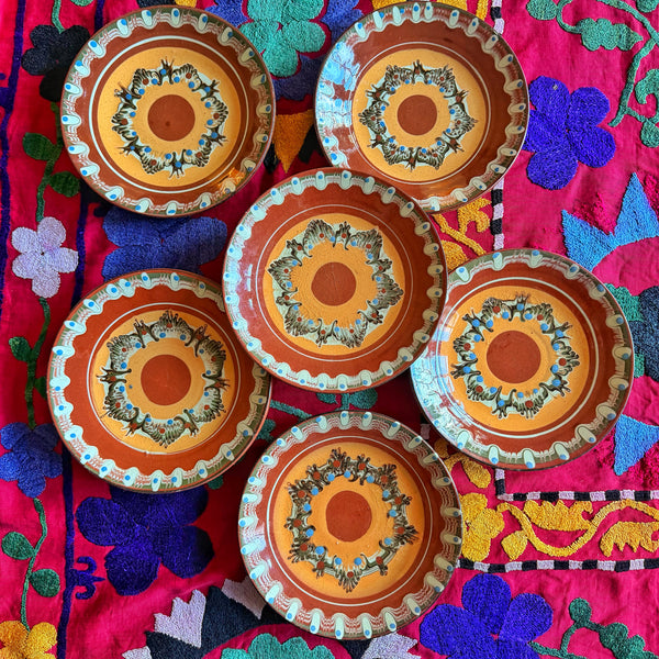 6 assiettes bulgares vintage