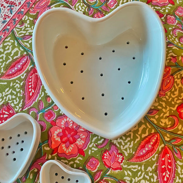 Coeur vintage faisselle