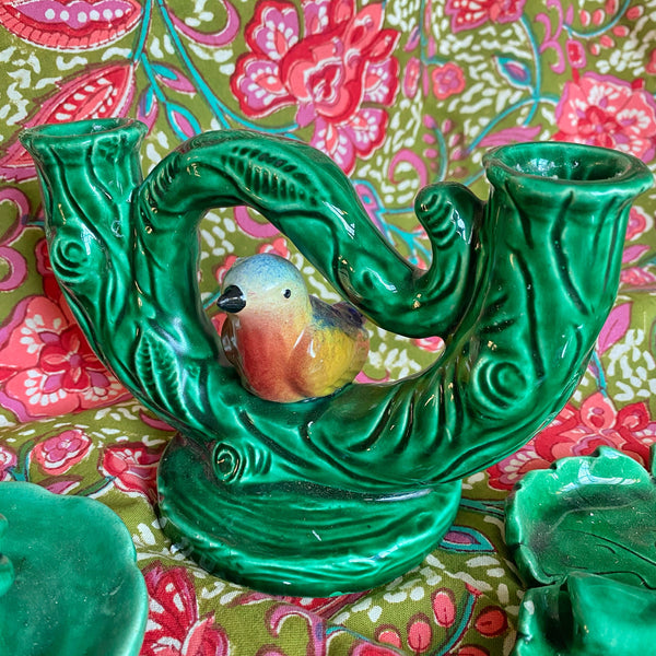 Bougeoir barbotine oiseau